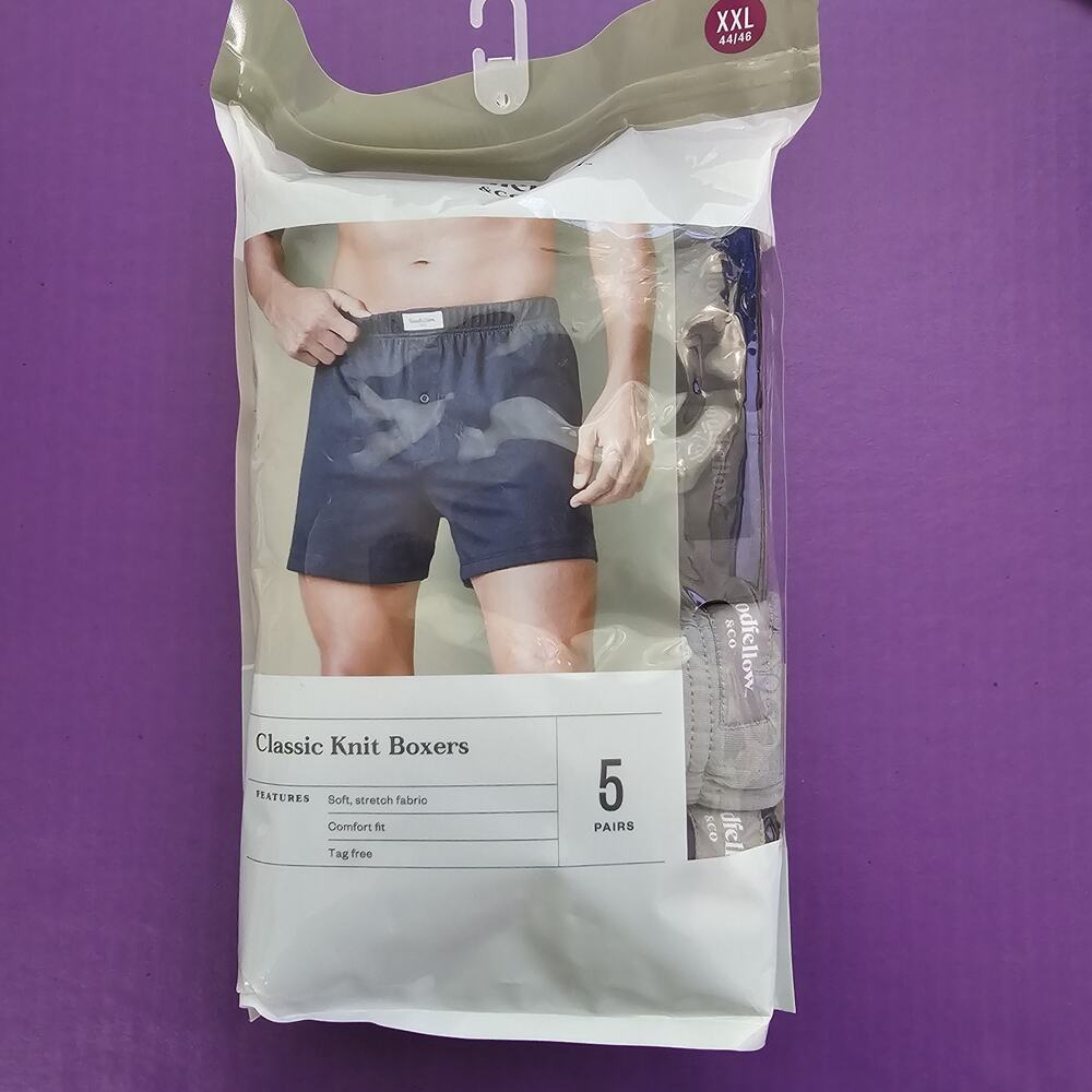 NWT Goodfellow & Co Mens Classic Boxers XXL 5 pk Underwear Loungewear Rugged